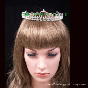 Kundenspezifische Großhandels-Tiara-Rhinestone-Krone Kristall headwear